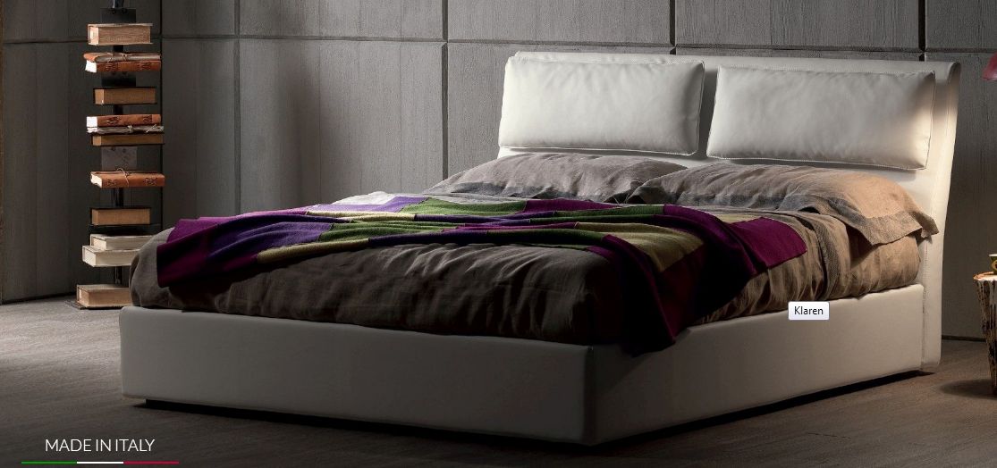 Letto KL imbottito struttura in multistrato di pioppo